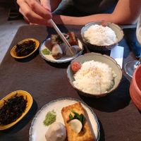Tofu, rice, seaweed an potato :) at Onwa in Nara