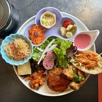 vegan delight lunch set with many different components 😍  at Onwa in Nara