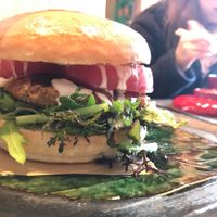 Vegan burger  at Onwa in Nara