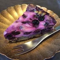 Blueberry tart at Onwa in Nara