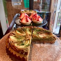Apple Matcha Tart at Onwa in Nara