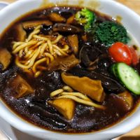 Black fungus mushroom noodles at Dessert Library in Johor Bahru