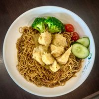 Ginger Hericium Mushroom Dried Noodle at Dessert Library in Johor Bahru