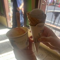 Mango, passionfruit and strawberry (left), coconut (right)  at Torry's Ice Cream in Phuket