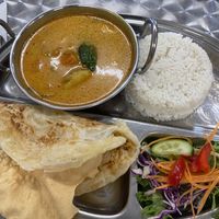 Curry combo $15 yay so good!!! at Tea Shrine in Alice Springs