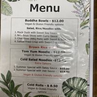 Regular menu.  at Tea Shrine in Alice Springs