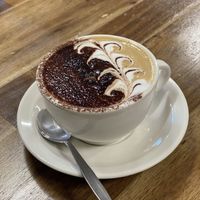 Such a pretty and tasty soy cappuccino !  at Tea Shrine in Alice Springs
