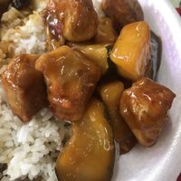 Vegan sweet and sour pork  at Yuan Yuan 圓緣素食 - Chinatown in Central Singapore