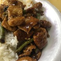 Vegan meat in sesame oil  at Yuan Yuan 圓緣素食 - Chinatown in Central Singapore