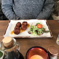 Sweet potato pakoras  at The Butlers Arms in Blackburn