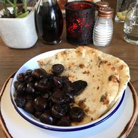 Soy & balsamic mushrooms with vegan bread  at The Butlers Arms in Blackburn
