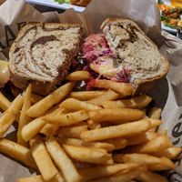 Phoebe sandwich with fries at The Howe in Minneapolis