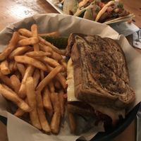 Phoebe - aka vegan Reuben. SO DELICIOUS ! at The Howe in Minneapolis