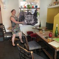 Bristol vegan drinks ( start of the night) at the Old Bookshop. Usually 30-70 people attend each event    at Bristol Vegans in Bristol