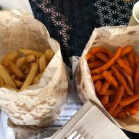 Plain chips and sweet potato chips (awesome, good serves) $5 each at The Good Food Store in Smith Lake