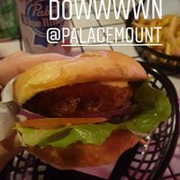 The Shroomy vegetarian burger. at Palace in Mount Maunganui