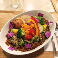 Vegan rice bowl (1250¥) at Where is a Dog in Tokyo