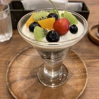 Trifle with soy cream  at Where is a Dog in Tokyo