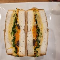 Hummus Rice Bread Sandwich at Where is a Dog in Tokyo
