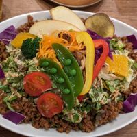 Vegan rice bowl at Where is a Dog in Tokyo