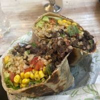 Very full burrito! at Sapiens in Santiago