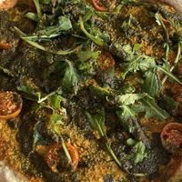 Pizza mediterranea  at Sapiens in Santiago