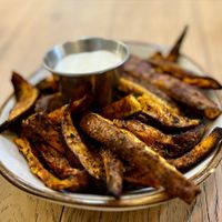 Sweet potato fries at Sapiens in Santiago