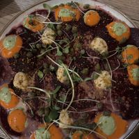 Beetroot carpaccio   at Sapiens in Santiago