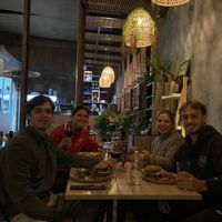 Vegan burger fungi or tofu   at Sapiens in Santiago