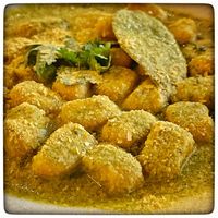 Sweet potato gnocchis  at Sapiens in Santiago