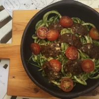 Spaguetti di zucchini at Sapiens in Santiago