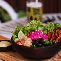 Buddha bowl at Sapiens in Santiago