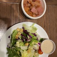 Rhubarb salad and Cesar salad   at Knott's Berry Farm - Mrs. Knott's Chicken Dinner Restaurant in Buena Park