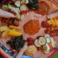 Vegane probier-platte at Africana in Schaffhausen