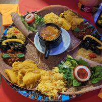Vegetarian plate (vegan) at Africana in Schaffhausen