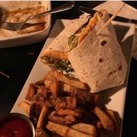 Veggie wrap with fries at Celtic Cavern in Middletown