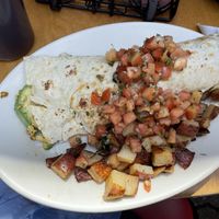 Vegan burrito at Jeannie's Great Maine Breakfast in Bar Harbor