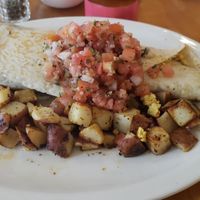 Vegan burrito at Jeannie's Great Maine Breakfast in Bar Harbor