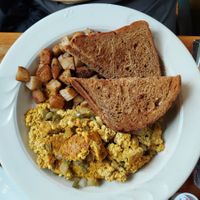 Island tofu scramble at Jeannie's Great Maine Breakfast in Bar Harbor