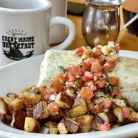 Breakfast burrito! 🌯   at Jeannie's Great Maine Breakfast in Bar Harbor