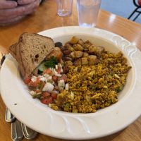 Island Tofu Scramble  at Jeannie's Great Maine Breakfast in Bar Harbor