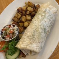 Vegan Burrito  at Jeannie's Great Maine Breakfast in Bar Harbor