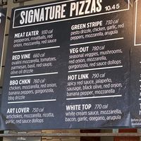 Menu  at Blaze Pizza in Storrs