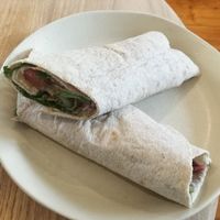 Shawarma wrap at Aleph Middle Eastern Eatery in Vancouver