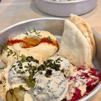 Falafel bowl  at Aleph Middle Eastern Eatery in Vancouver