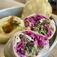 Falafel wrap  at Aleph Middle Eastern Eatery in Vancouver