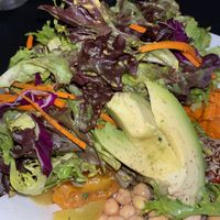 Buddha bowl with avocado at Wildest Restaurant & Bar in Palm Desert