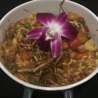 Roasted seasonal vegetable paella. #Veganuary at Wildest Restaurant & Bar in Palm Desert