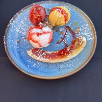 Vegan banana split  at Wildest Restaurant & Bar in Palm Desert