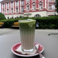 Iced matcha latte   at Cherubinowy Wedrowiec in Wroclaw